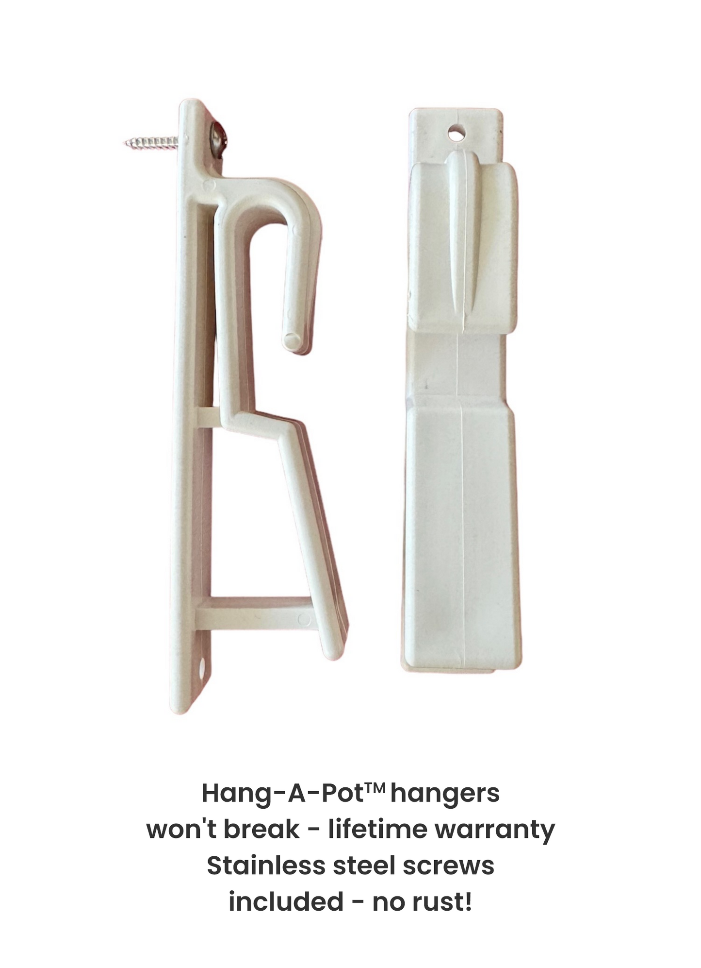 "Hangapot™️ Terra Cotta Flower and Orchid Pot Hangers | Secure 4-10" Clay Pots | Install in Seconds any where | Made in America"
