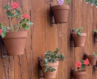 "Hangapot™️ Terra Cotta Flower and Orchid Pot Hangers | Secure 4-10" Clay Pots | Install in Seconds any where | Made in America"