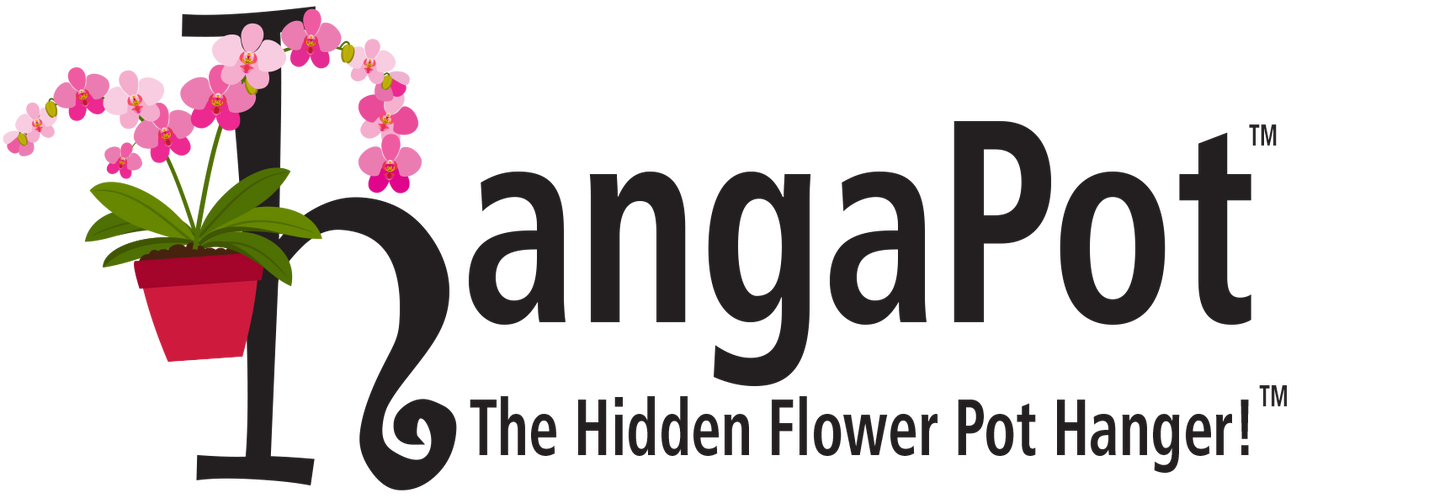 Hangapot™ Space Saving 5' Plant Stand on Wheels - Handcrafted Douglas Fir/ 16 Clay Pot Hangers - Indoor/Outdoor Vertical Garden for Limited Spaces"